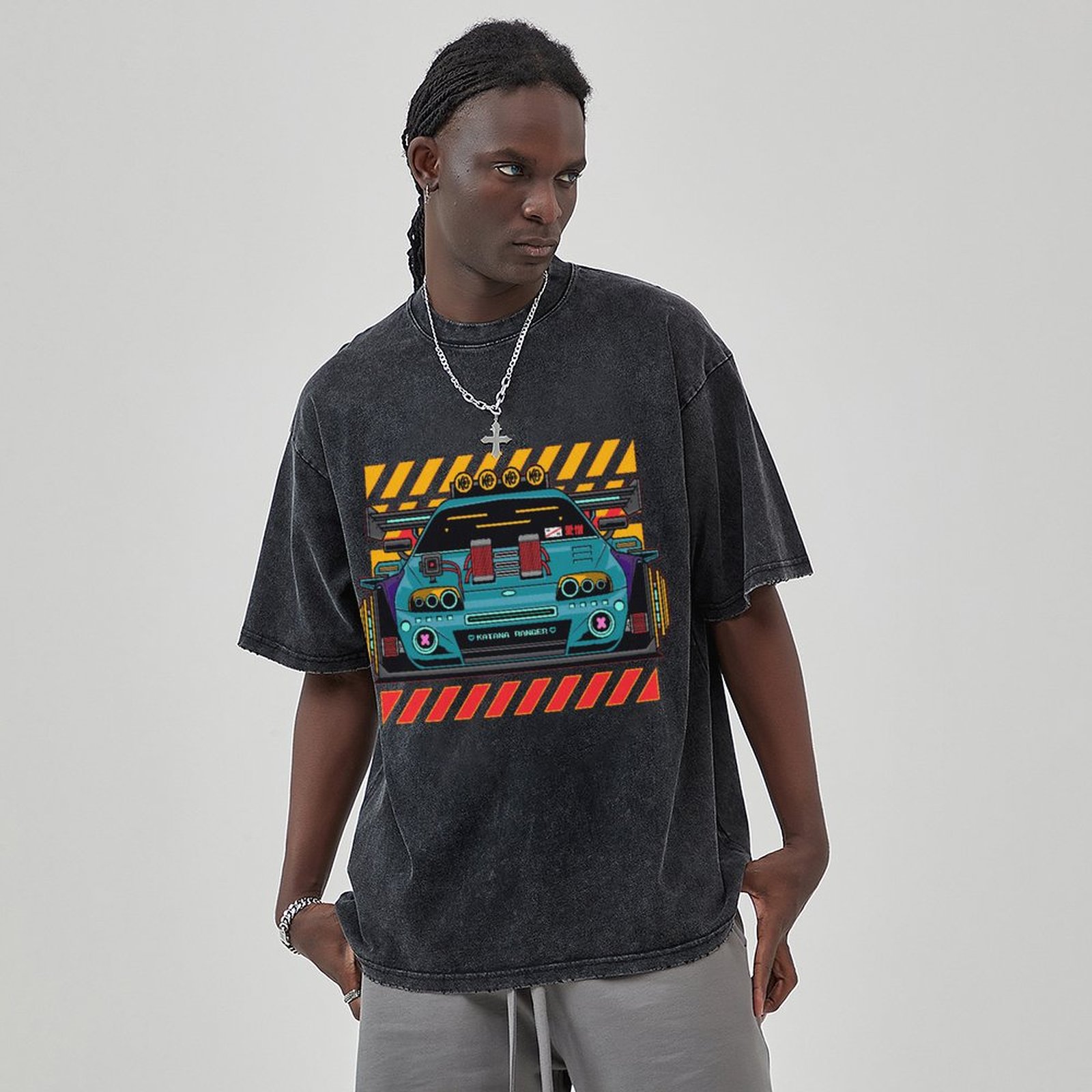 Unisex Vintage Solid Wash Denim T-Shirts 1003