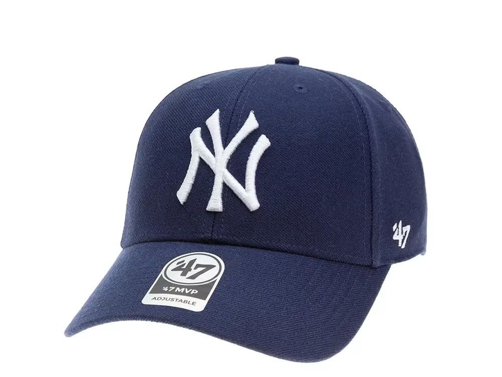 NEW ERA X 47BRAND NEW YORK YANKEES CLASSIC CURVED LIGHT NAVY STRAPBACK HAT-Maverick
