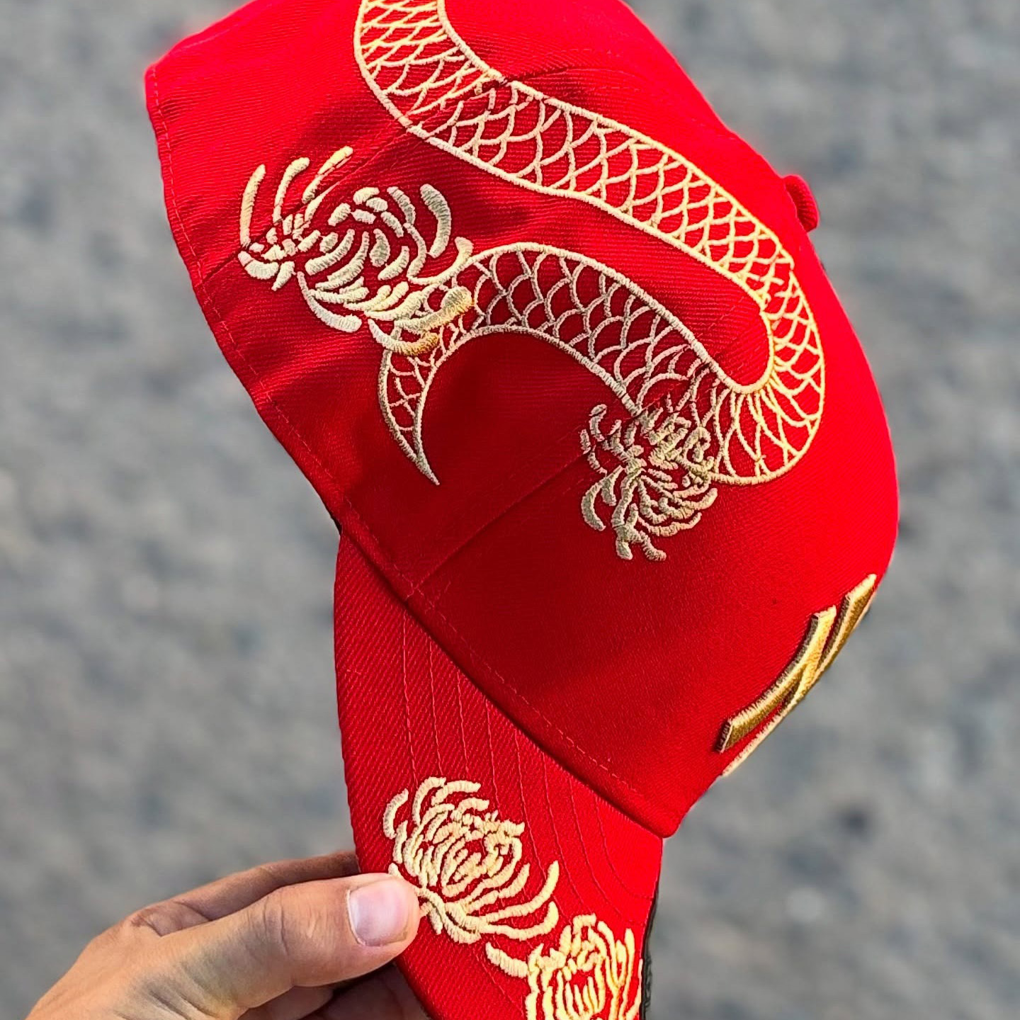 NEW ERA MLB NEW YORK YANKEES YEAR OF THE SNAKE RED EMBROIDERED CASUAL BASEBALL CAP-Maverick