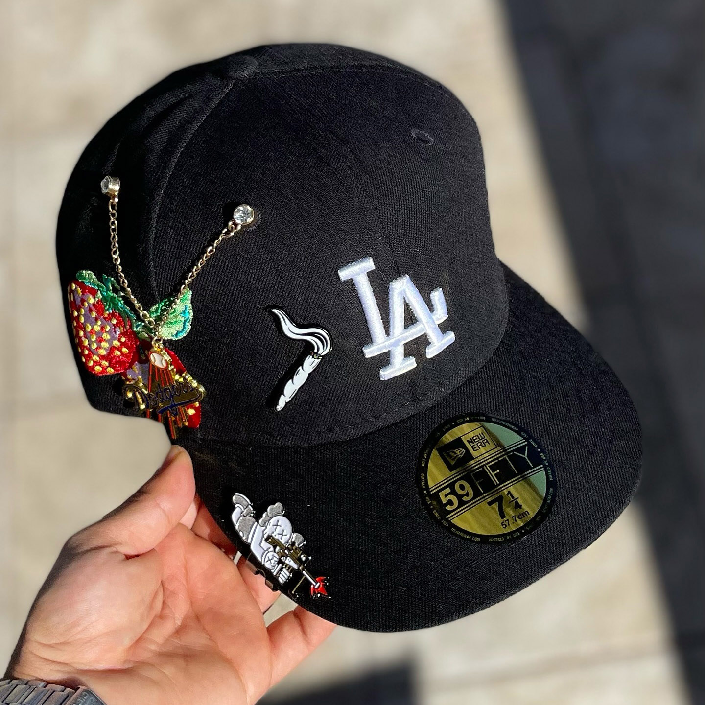 NEW ERA LA DODGERS OF BORDADO LATERAL EMBROIDERED CASUAL BASEBALL CAP-Maverick