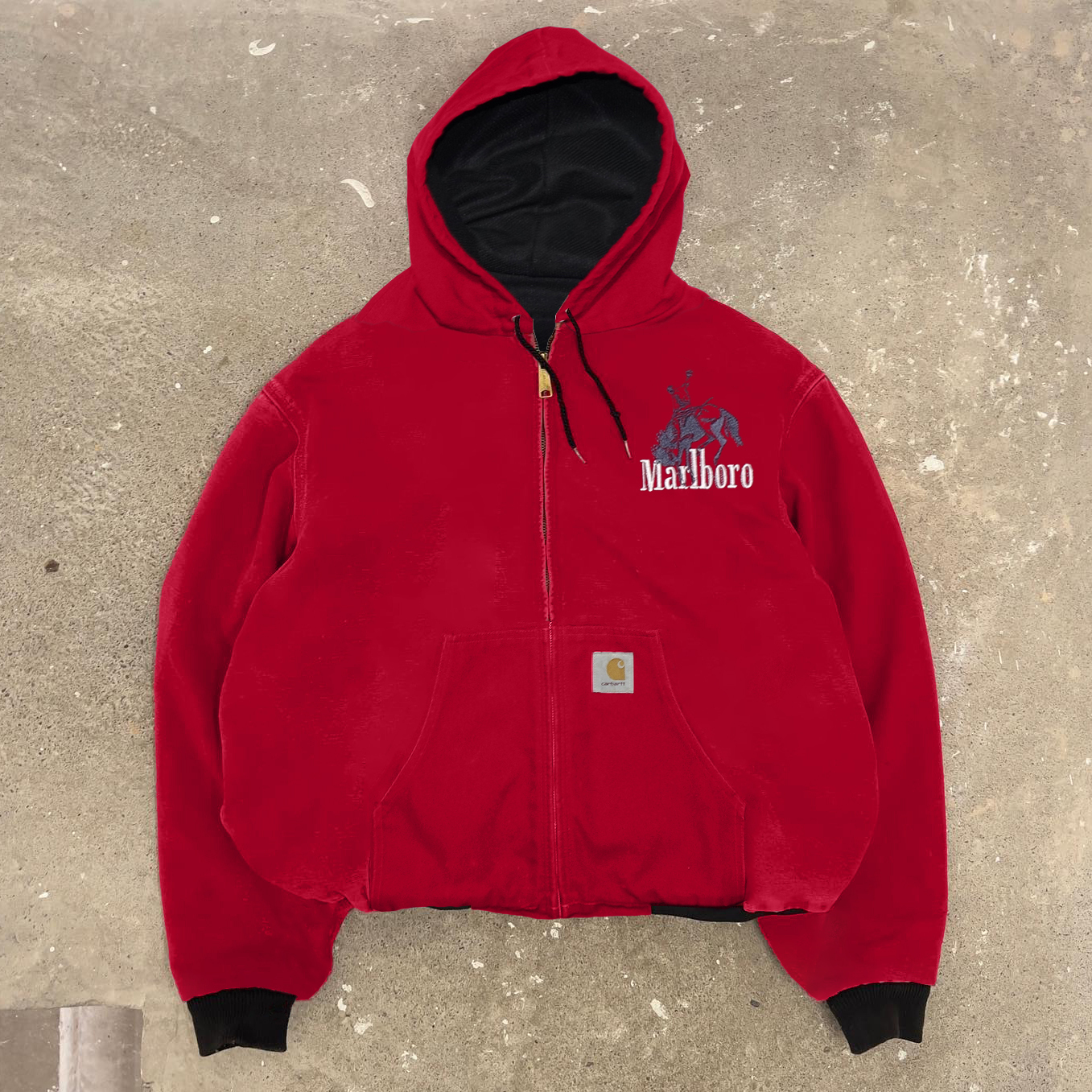 Fashion Letters Printed Long Sleeve Zipper Design Jacket-Maverick