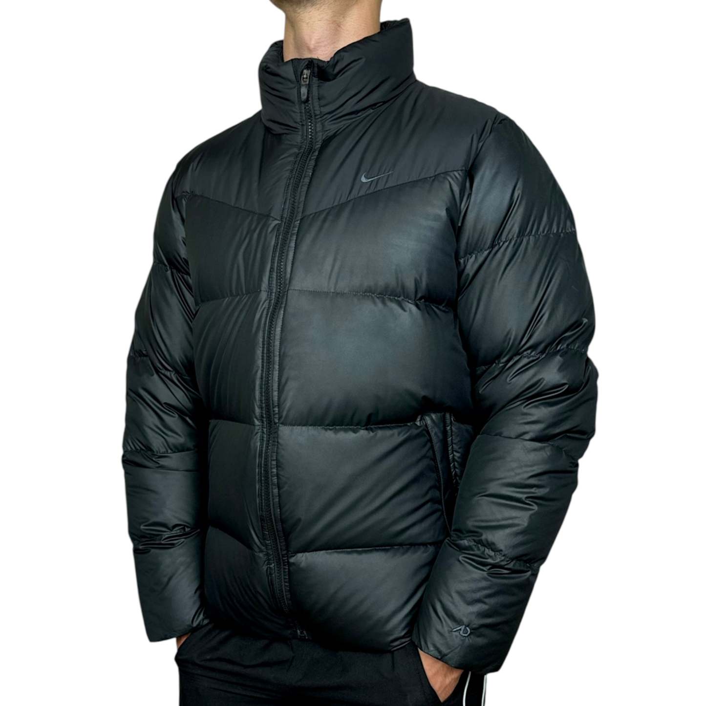 Vintage Puffer Daunenjacke Schwarz-Maverick