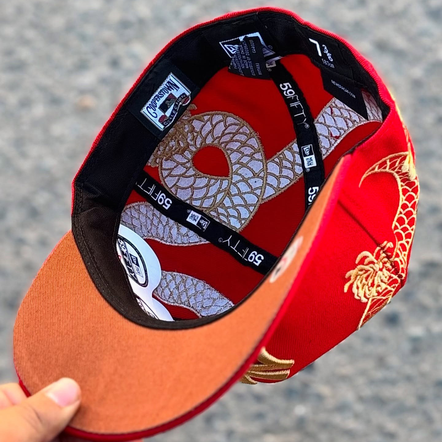 NEW ERA MLB NEW YORK YANKEES YEAR OF THE SNAKE RED EMBROIDERED CASUAL BASEBALL CAP-Maverick