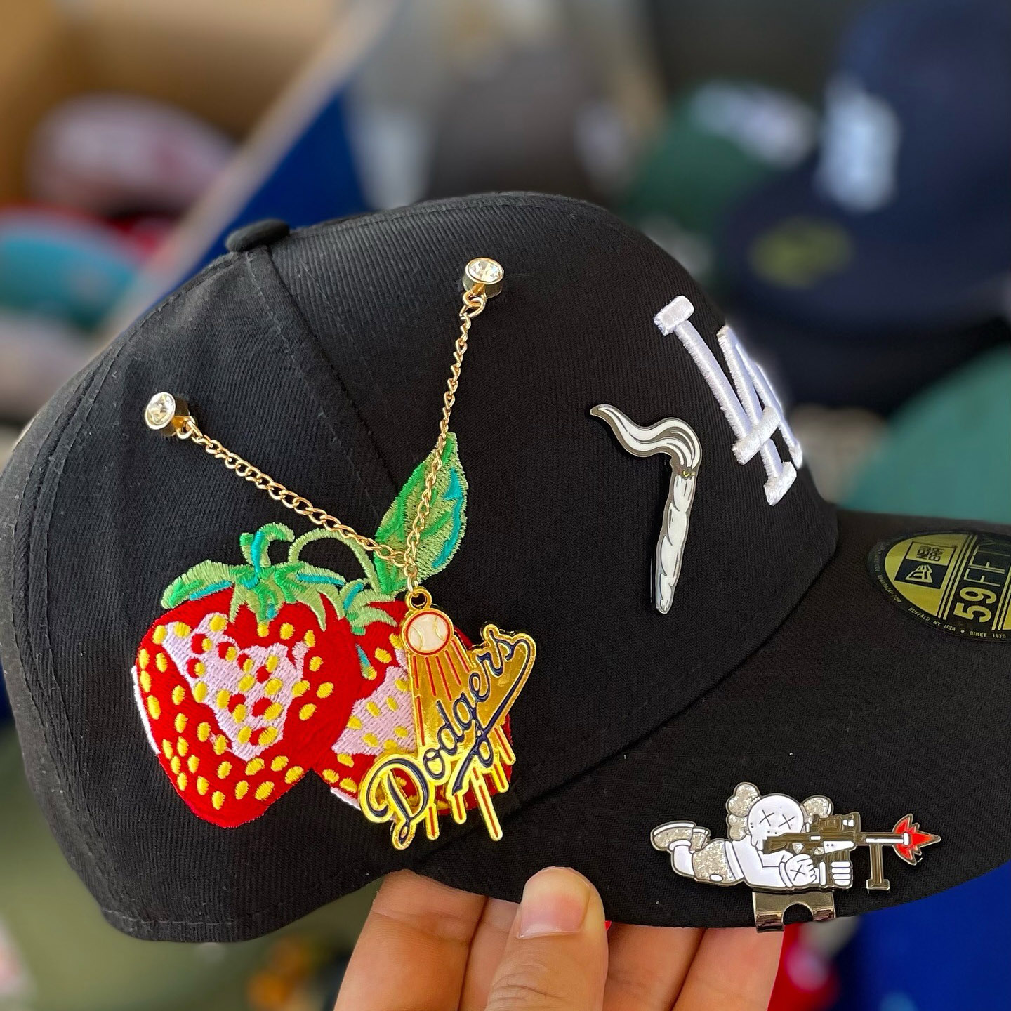 NEW ERA LA DODGERS OF BORDADO LATERAL EMBROIDERED CASUAL BASEBALL CAP-Maverick