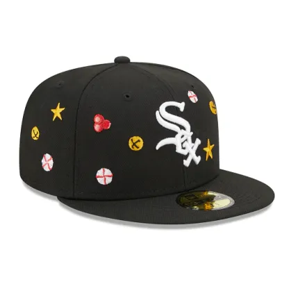 NEW ERA CHICAGO WHITE SOX MLB SLEIGH 59FIFTY CERRADA EMBROIDERED CASUAL BASEBALL CAP-Maverick