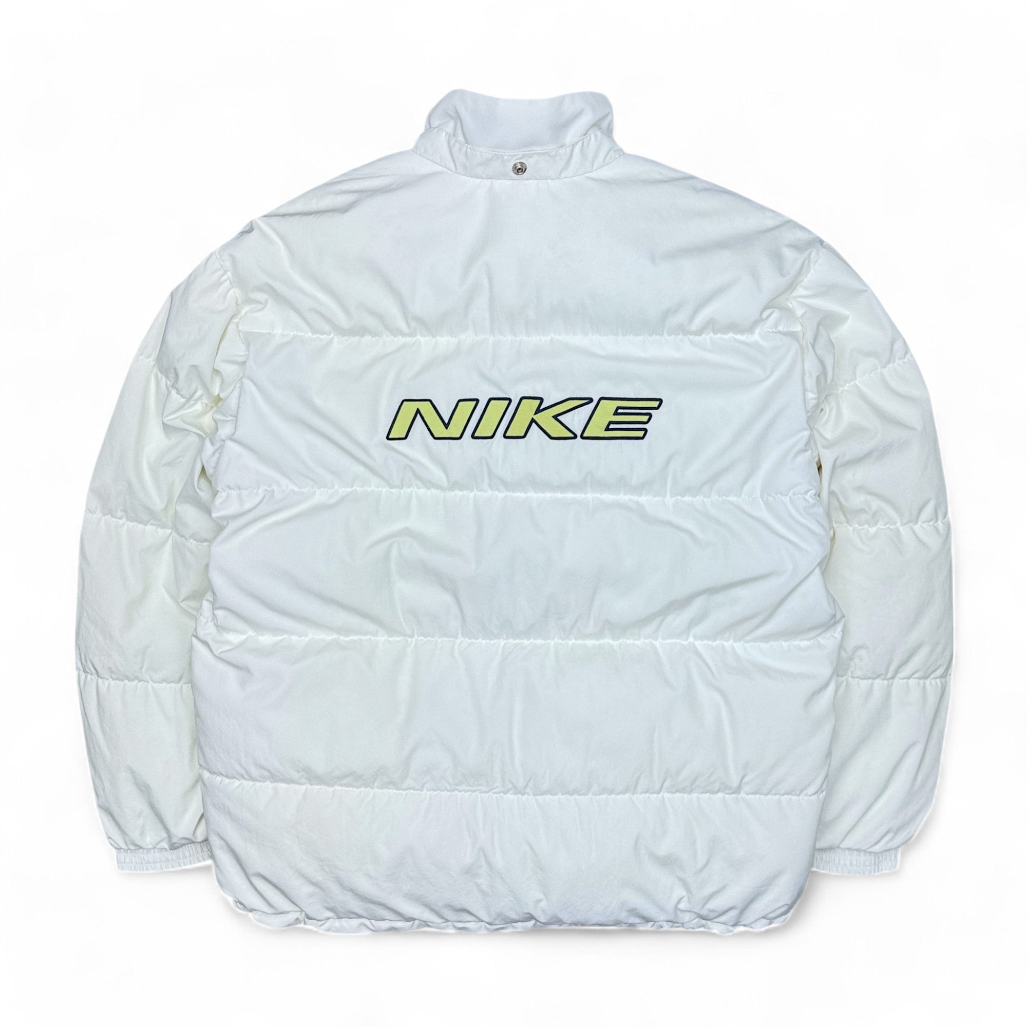 Vintage 90s Rare Down Spellout Pufferjacke Wei?-Maverick