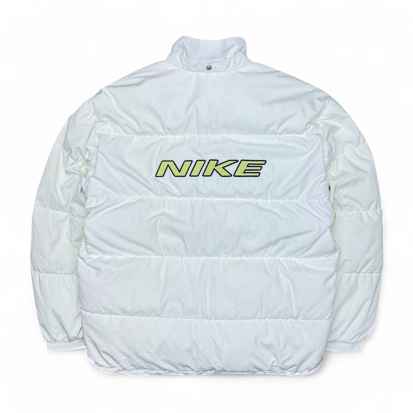 Vintage 90s Rare Down Spellout Pufferjacke Wei?-Maverick