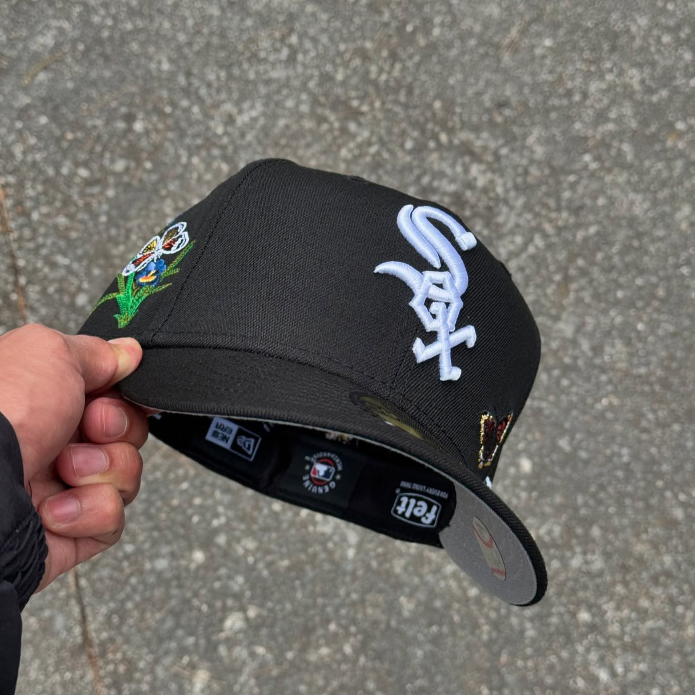 NEW ERA CHICAGO WHITE SOX BUTTERFLY GARDEN EMBROIDERED CASUAL BASEBALL CAP-Maverick