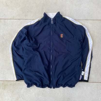 2000'sReversible Challenge Court Fleece Coat Jacket Blue-Maverick