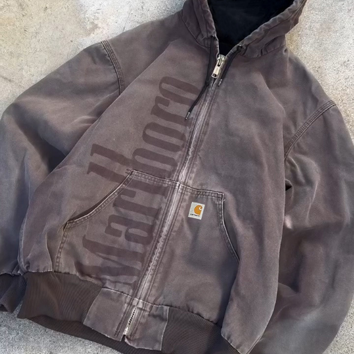 Personalized Letters Printed Long Sleeve Zipper Design Jacket-Maverick