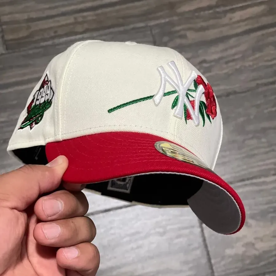 NEW ERA NY YANKEES WORLD SERIES 1999 BEIGE EMBROIDERED CASUAL BASEBALL CAP-Maverick