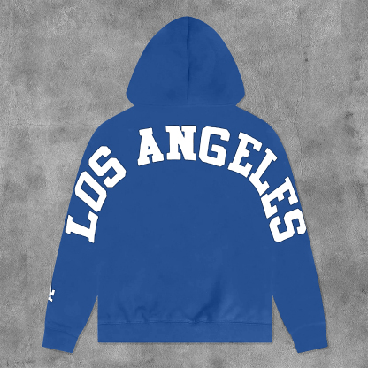 Los Angeles Print Long Sleeve Hoodies-Maverick