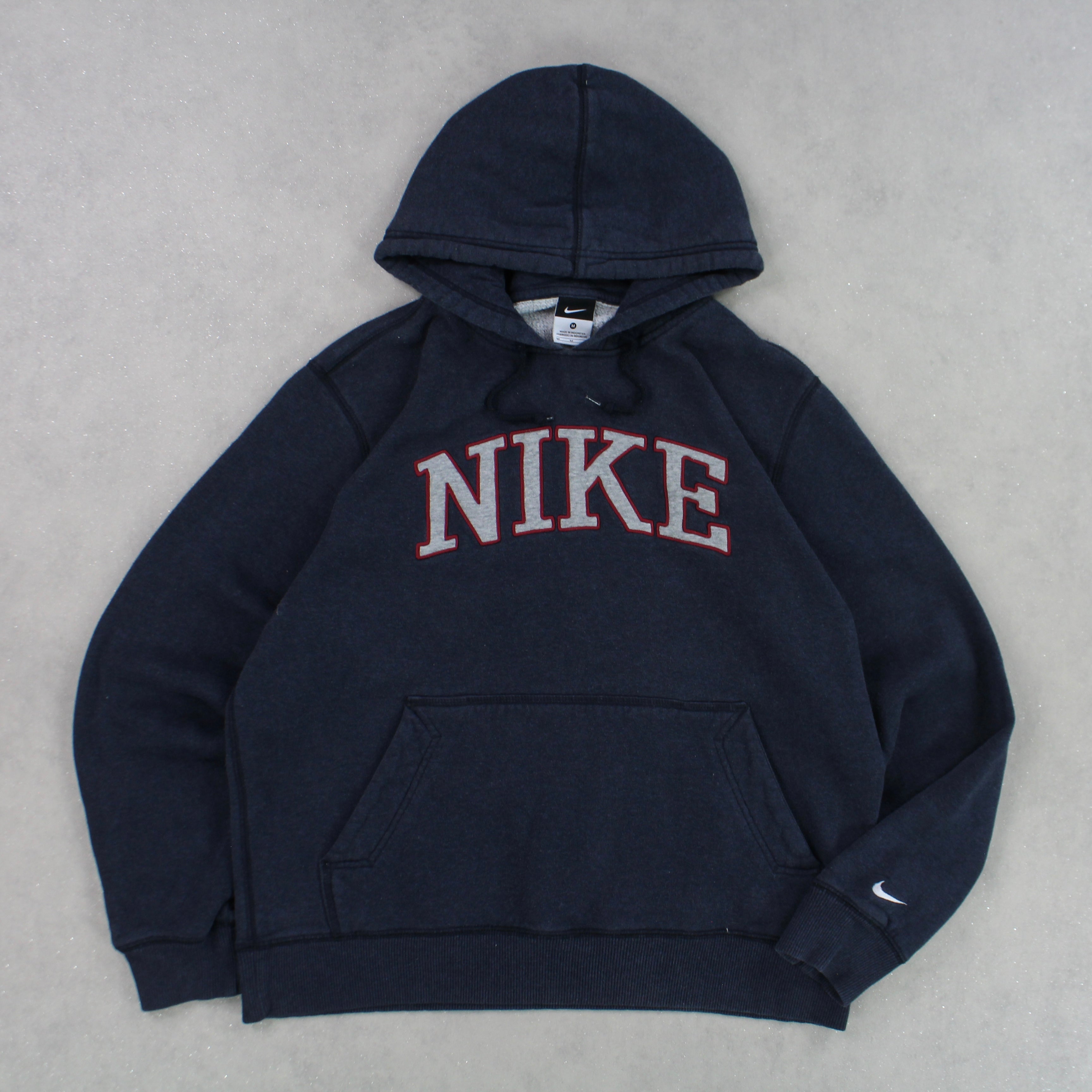 RARE 2000s  Spell Out Hoodie Navy-Maverick