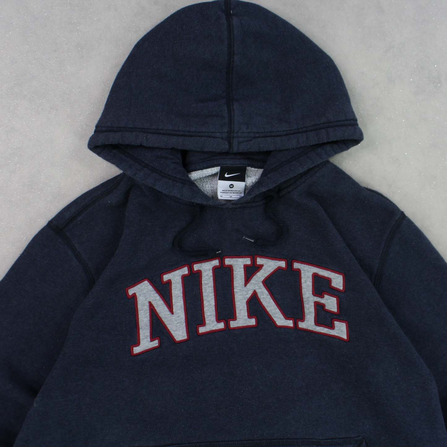 RARE 2000s  Spell Out Hoodie Navy-Maverick