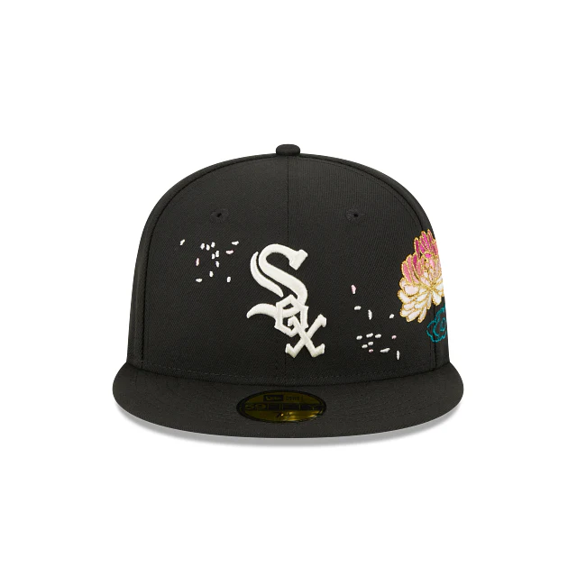 NEW ERA CHICAGO WHITE SOX MLB CHERRY BLOSSOM EMBROIDERED CASUAL BASEBALL CAP-Maverick