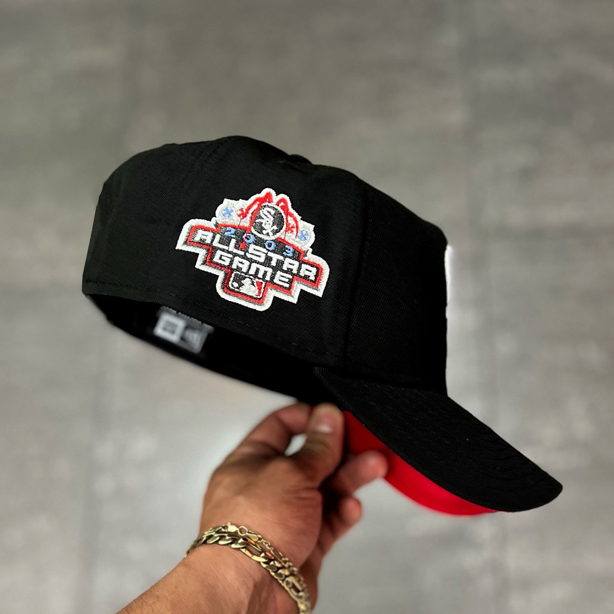 NEW ERA NWT BLACK CHICAGO WHITE SOX 2003 ALL STAR GAME EMBROIDERED CASUAL BASEBALL CAP-Maverick