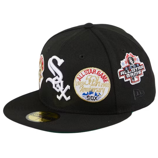 NEW ERA CHICAGO WHITE SOX WORLD SERIES CHAMPIONS FITTED EMBROIDERED CASUAL BASEBALL CAP-Maverick