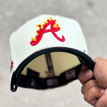 NEW ERA FRAME ATLANTA BRAVES 2025 ALL STAR GAME PATCH FLAME EMBROIDERED CASUAL BASEBALL CAP-Maverick