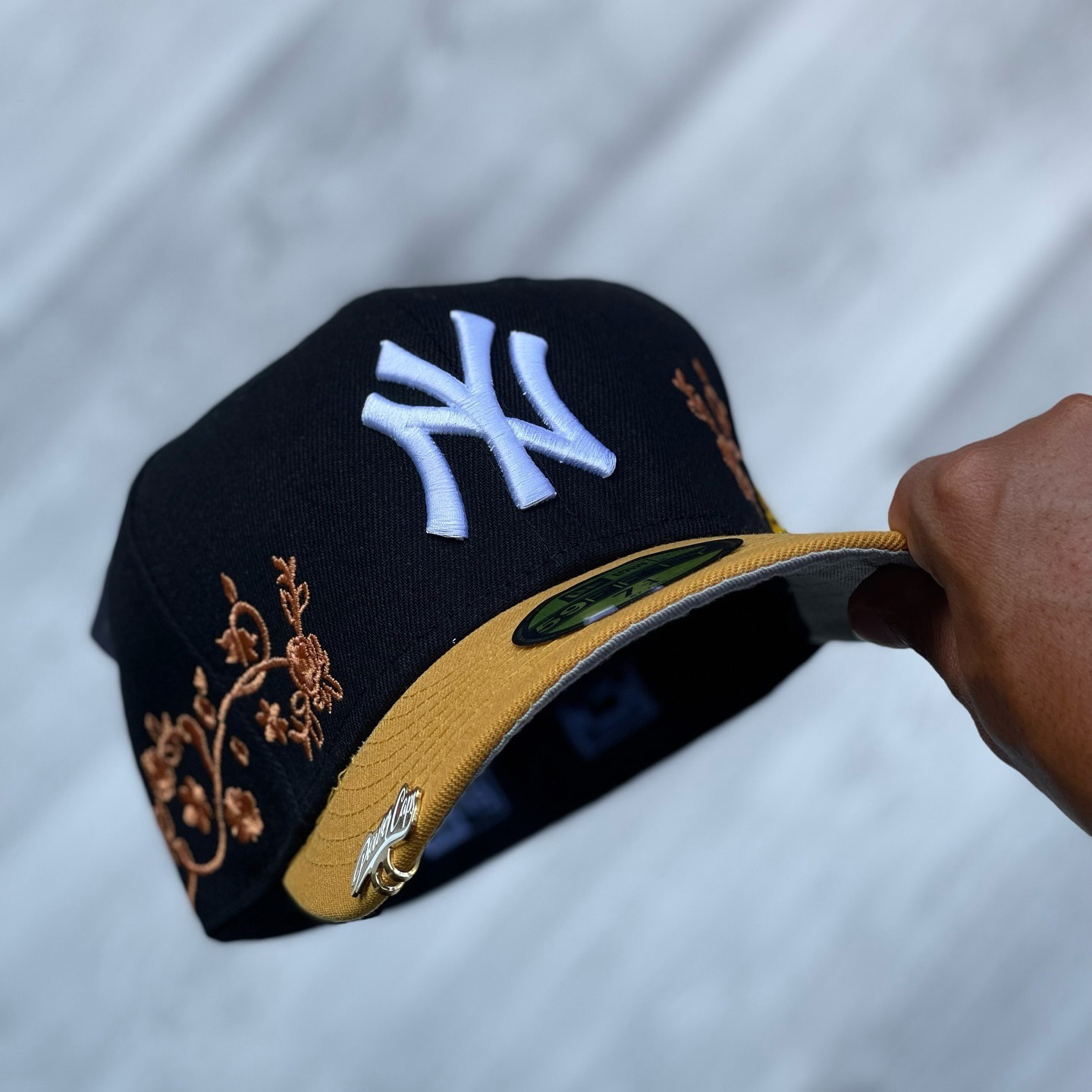 NEW ERA NEW YORK YANKEES FLORAL VINE EMBROIDERED CASUAL BASEBALL CAP-Maverick