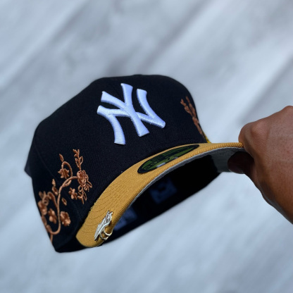 NEW ERA NEW YORK YANKEES FLORAL VINE EMBROIDERED CASUAL BASEBALL CAP-Maverick