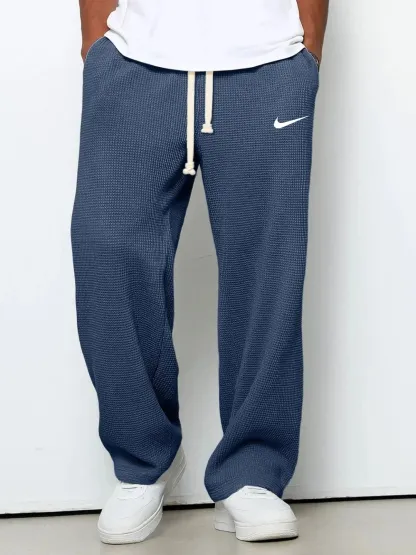 Casual Sports Textured Trousers