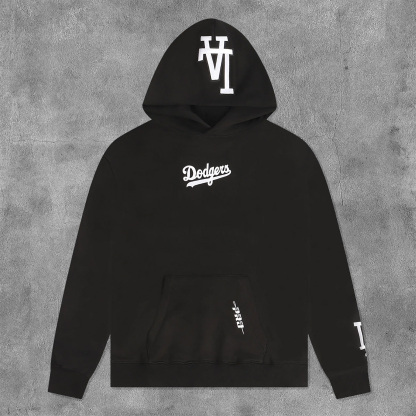 Los Angeles Print Long Sleeve Hoodies-Maverick