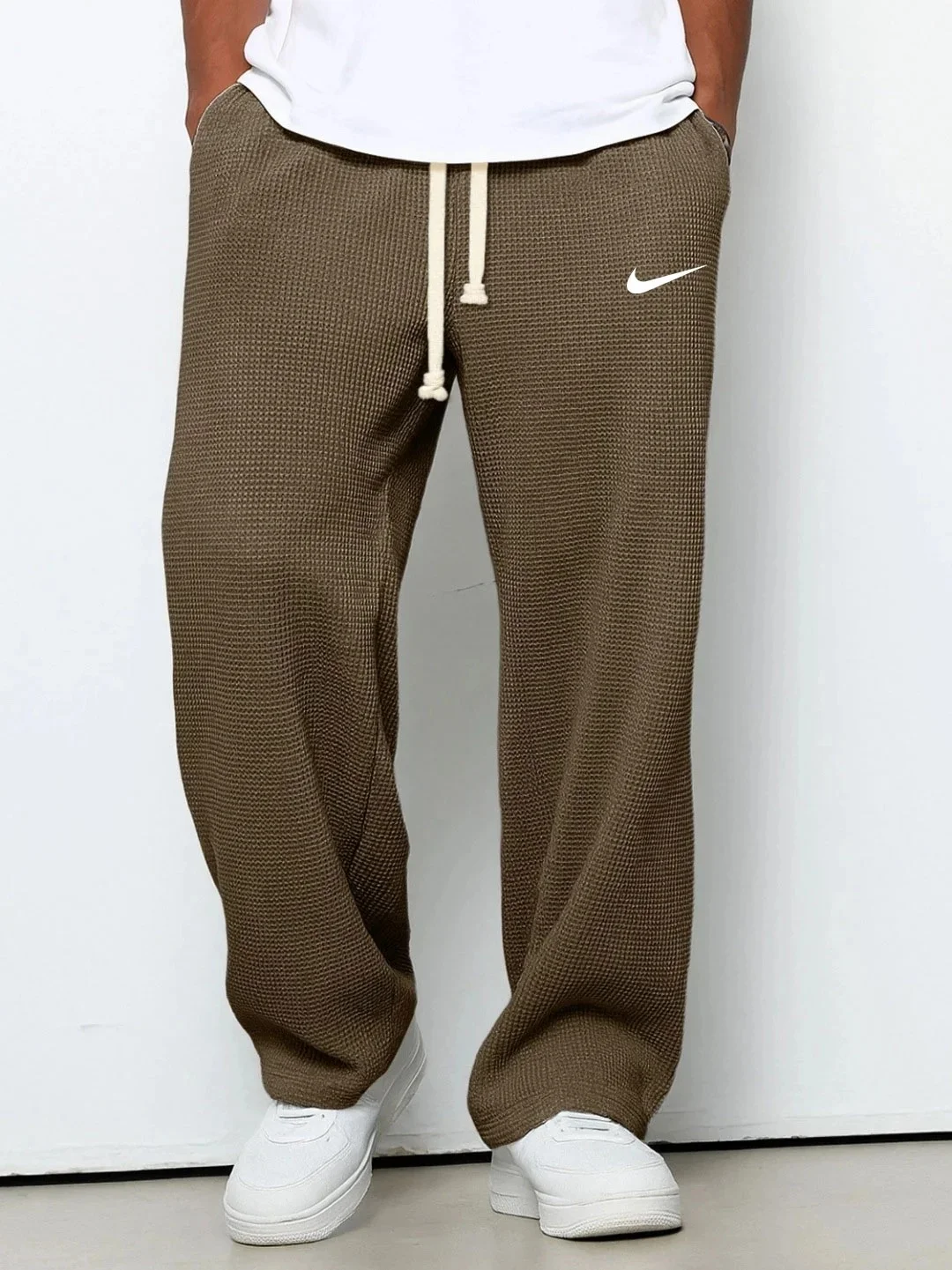 Casual Sports Textured Trousers