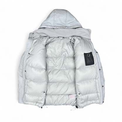 Vintage Y2K Down Pufferjacke Grau-Maverick