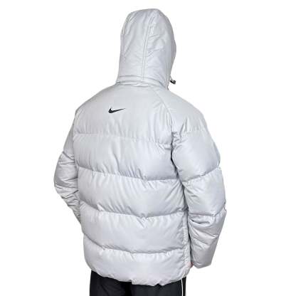 Vintage Y2K Down Pufferjacke Grau-Maverick