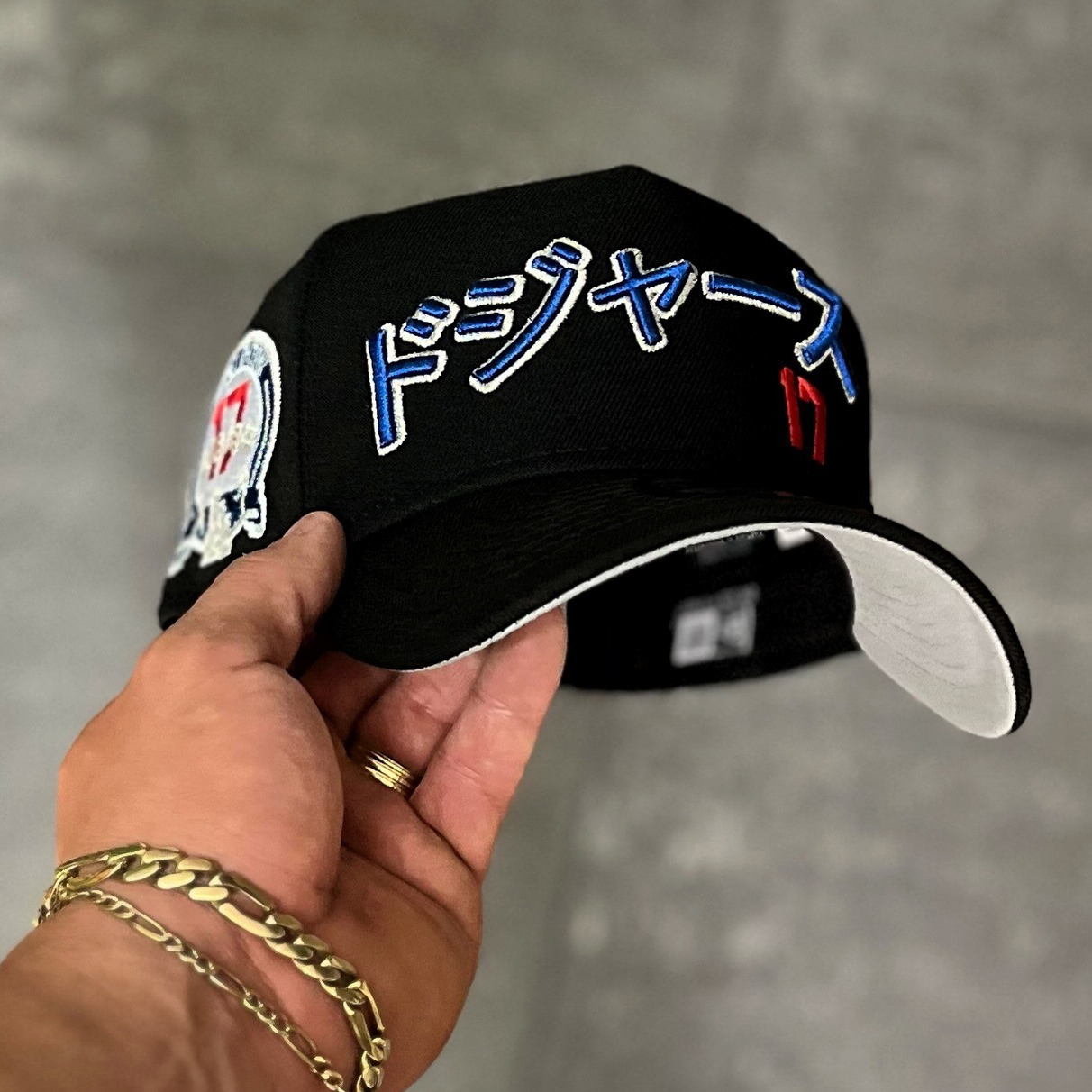 NEW ERA LOS ANGELES DODGERS OHTANI BLACK EMBROIDERED CASUAL BASEBALL CAP-Maverick