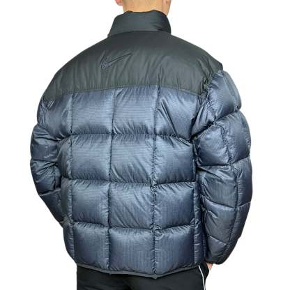 Vintage 90s rare Center-Swoosh Down Pufferjacke Navy-Maverick