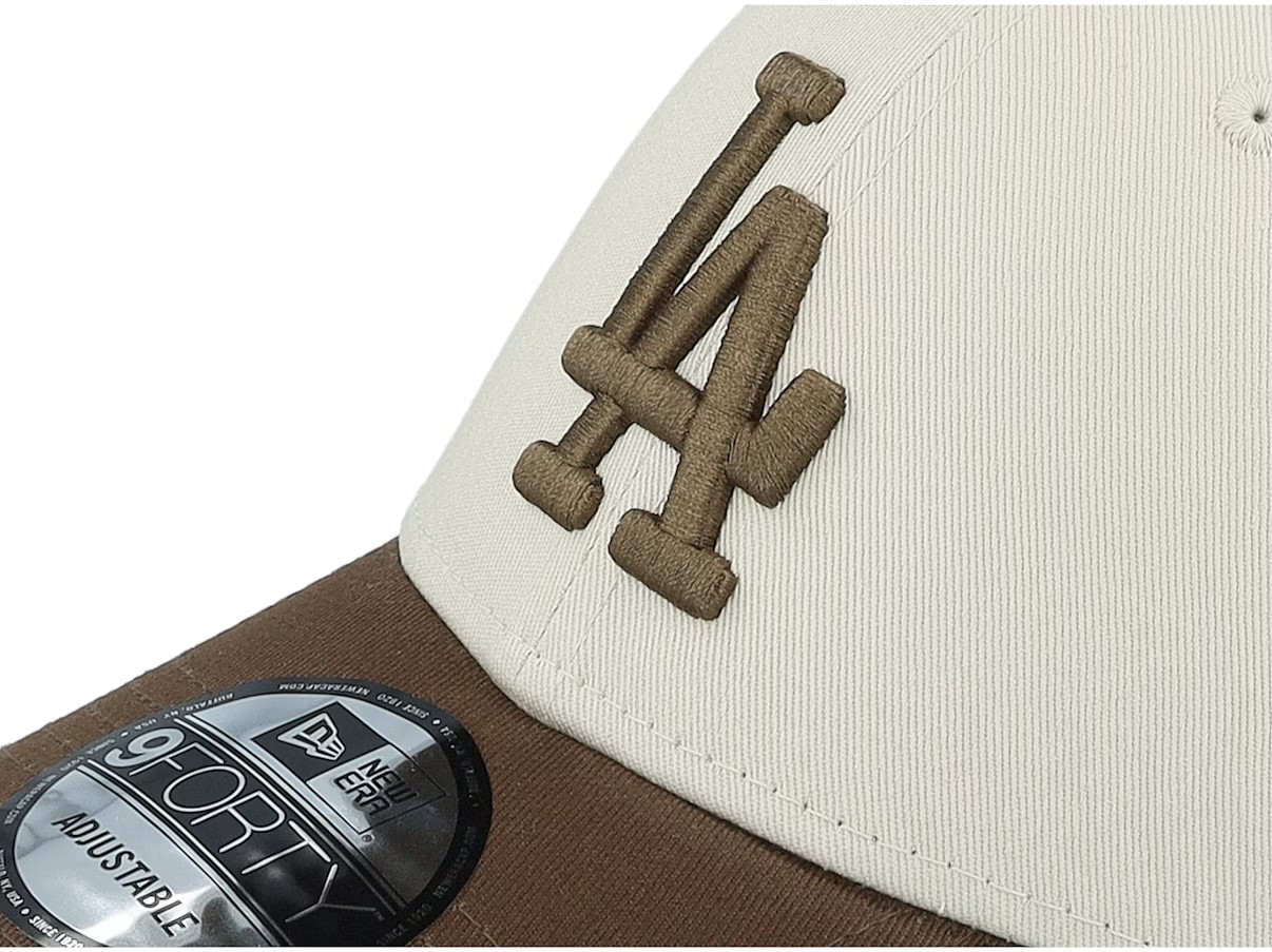 NEW ERA LOS ANGELES DODGERS CONTRAST WORLD SERIES PATCH 9FORTY STONE/BROWN ADJUSTABLE-Maverick