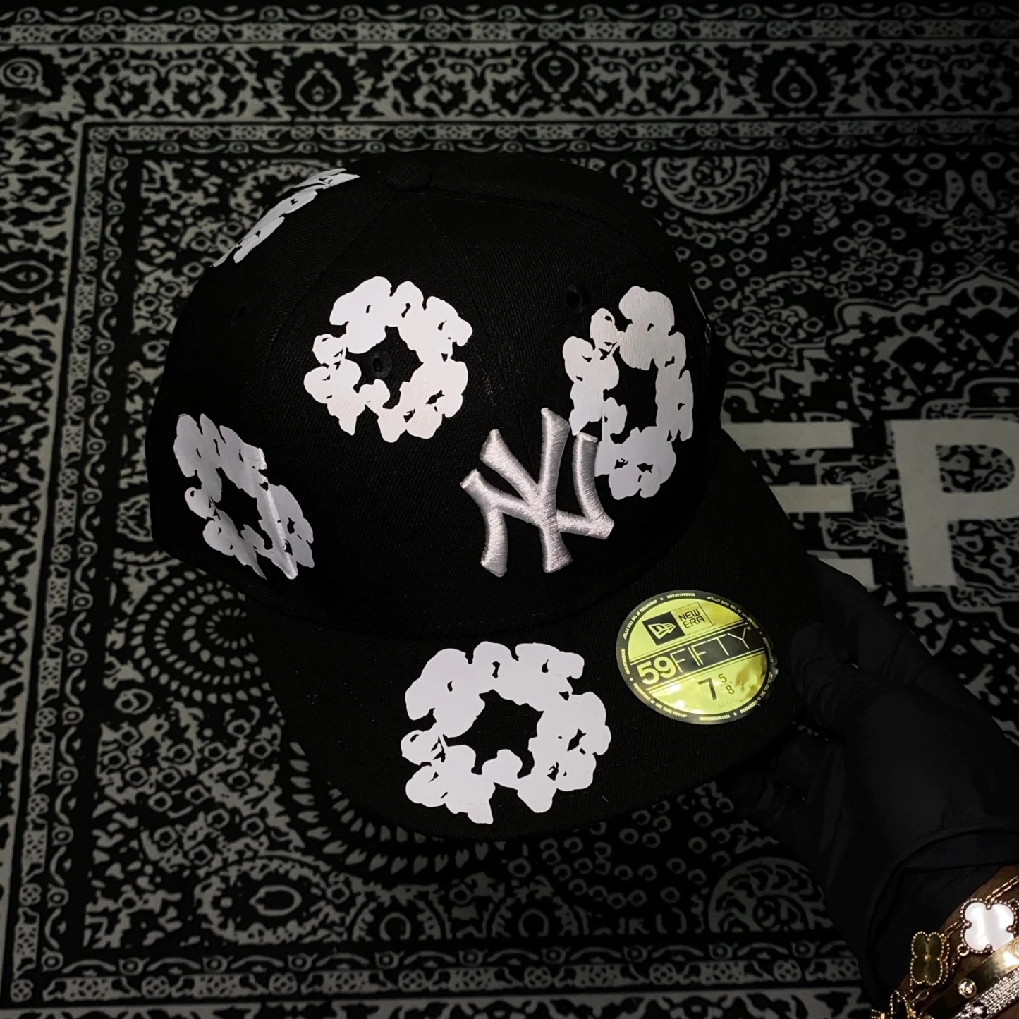 NEW YORK YANKEES DENIM TEARS BLACK FC EXCLUSIVE 59FIFTY-Maverick