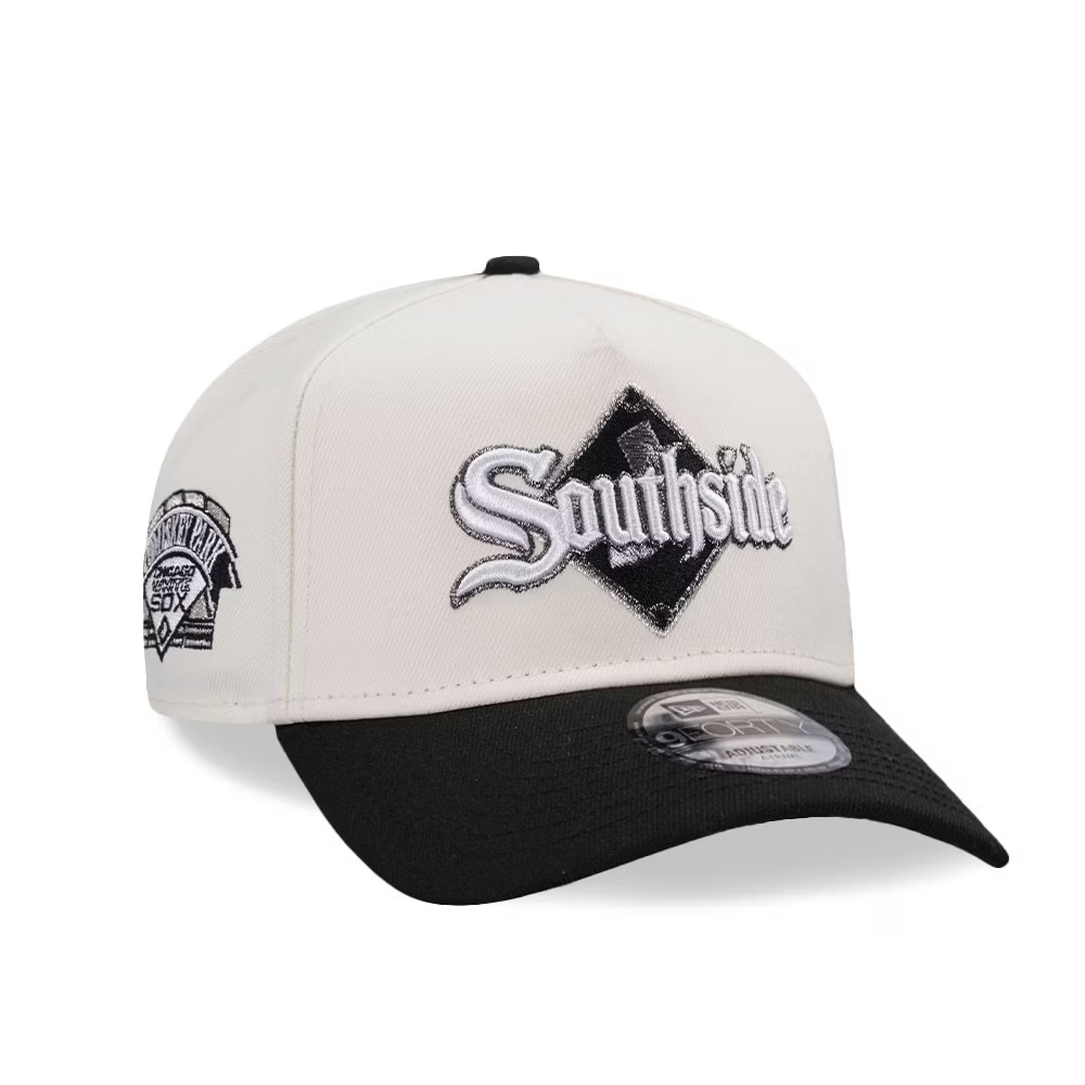 NEW ERA CHICAGO WHITE SOX KOMISKI PARK SOUTH AREA CHROME TWO-COLOR 9FORTY A-FRAME BASEBALL CAP-Maverick