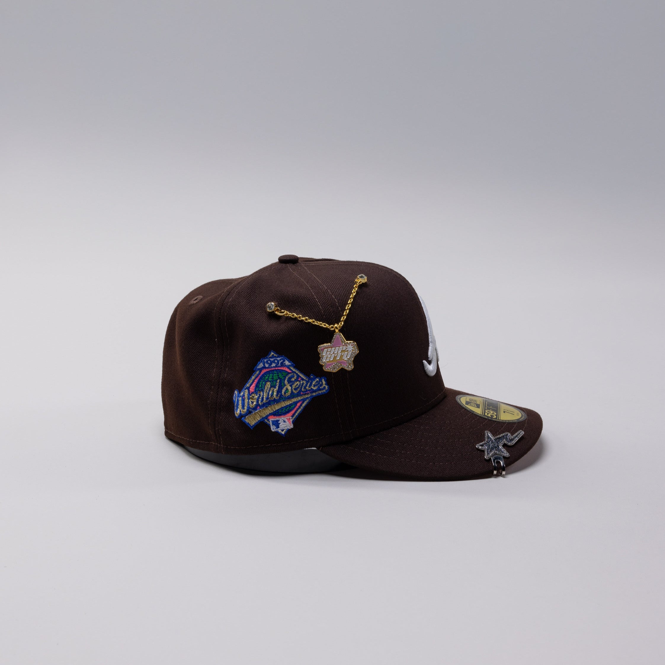 NEW ERA 59FIFTY BROWN ATLANTA BRAVES W/ 1992 WORLD SERIES SIDE PATCH-Maverick