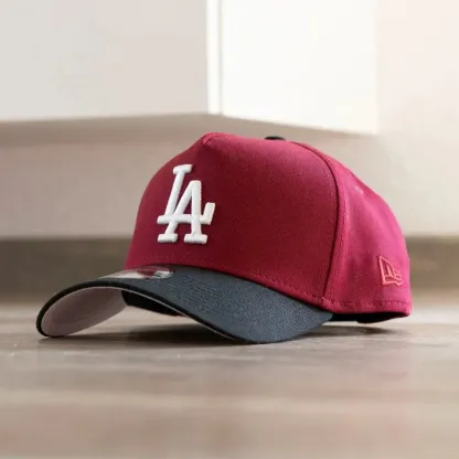 NEW ERA 9FORTY A-FRAME MLB LOS ANGELES DODGERS 100TH ANNIVERSARY TWO TONE / PINK UV SNAPBACK CAP HAT MLB-Maverick