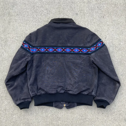 Vintage Tribal Lined Zip-Up Jacket-Maverick