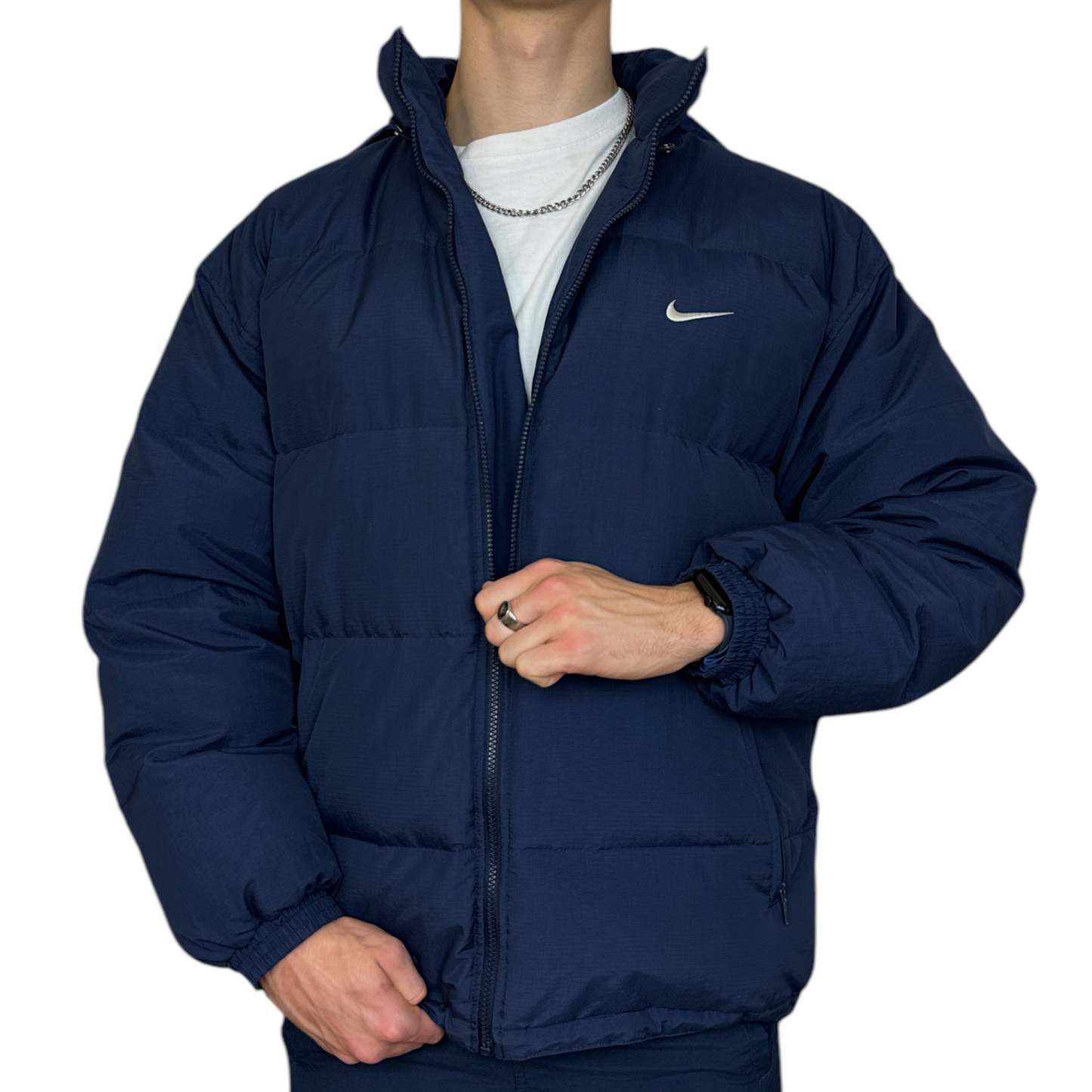 Vintage 90s Spellout Down Pufferjacke-Maverick