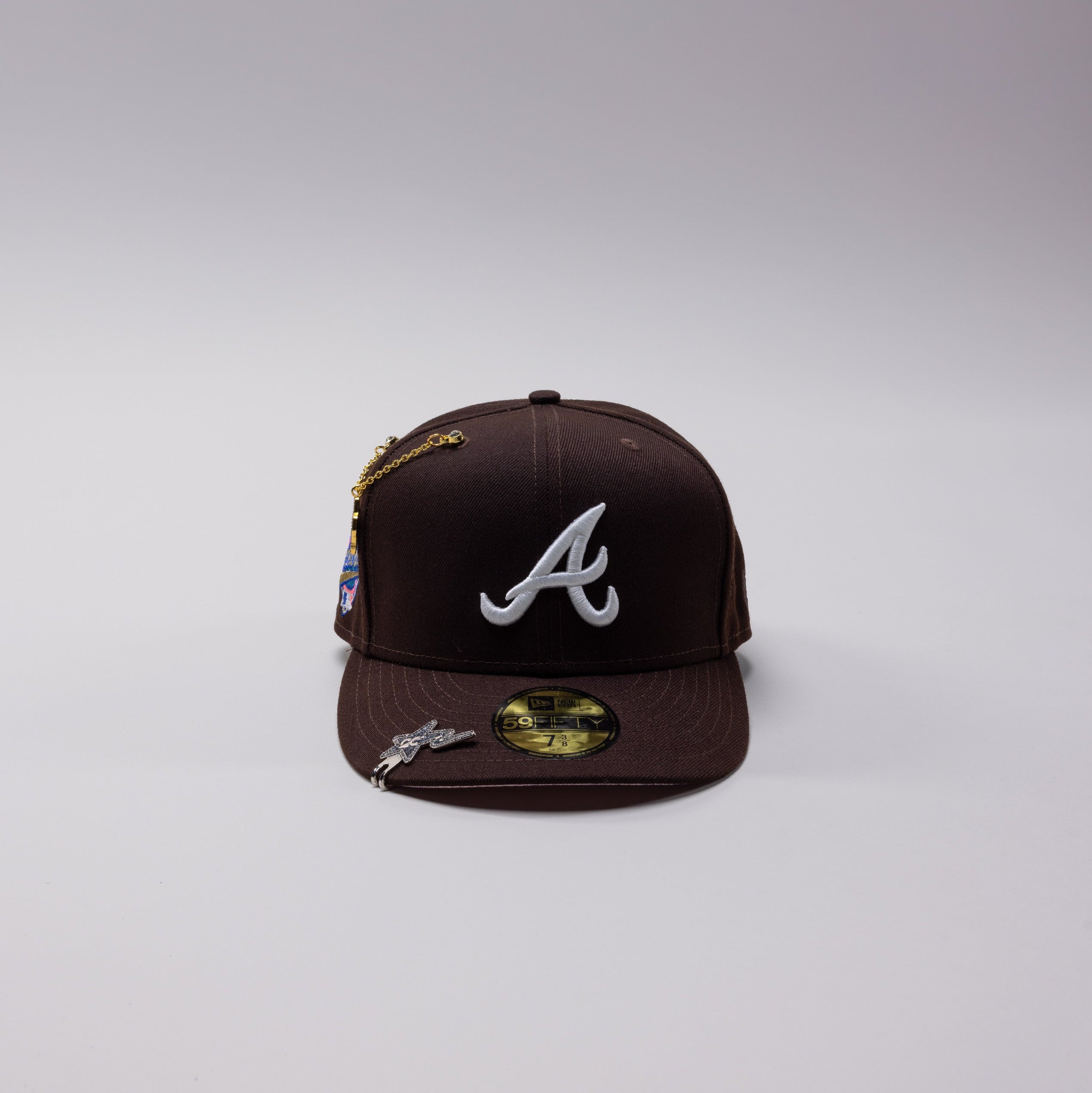 NEW ERA 59FIFTY BROWN ATLANTA BRAVES W/ 1992 WORLD SERIES SIDE PATCH-Maverick