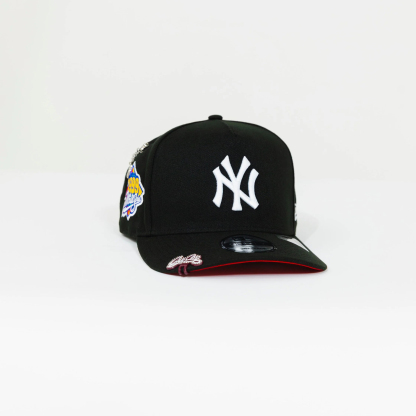 NEW ERA EXCLUSIVE 9FIFTY A-FRAME BLACK NEW YORK YANKEES SNAPBACK W/ 1999 WORLD SERIES SIDE PATCH-Maverick