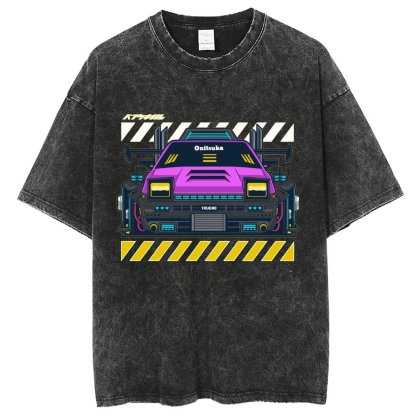 Unisex Vintage Solid Wash Denim T-Shirts 1002