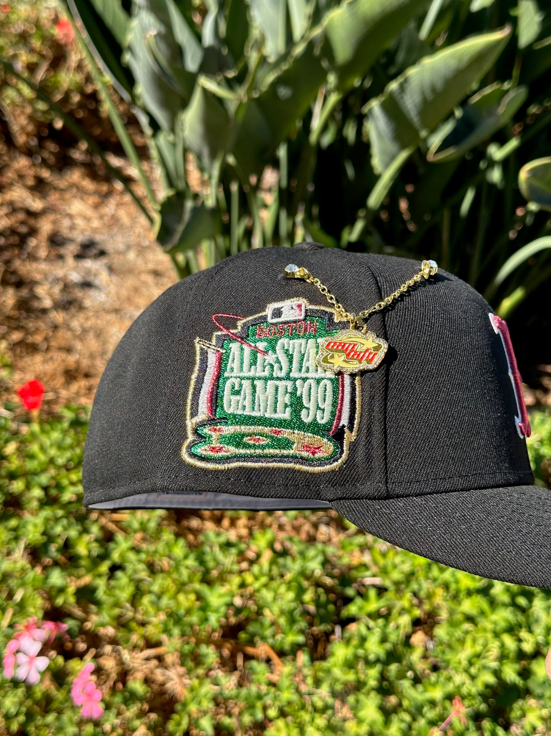 NEW ERA EXCLUSIVE 59FIFTY BLACK BOSTON RED SOX W/ 1999 ALL STAR GAME SIDE PATCH-Maverick