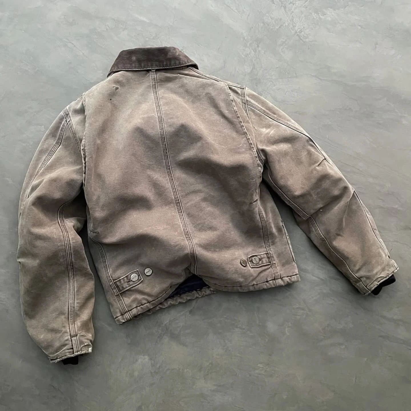 Vintage Warm Velcro Zipper Jacket-Maverick