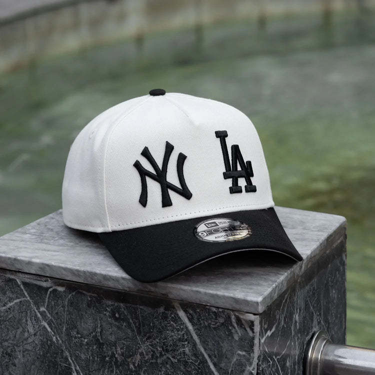 NEW ERA 9FORTY A-FRAME MLB NEW YORK YANKEES VS LOS ANGELES DODGERS TWO TONE / GREY UV SNAPBACK-Maverick