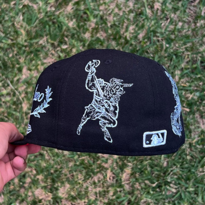 NEW ERA LOS ANGELES DODGERS BLACK EMBROIDERED CASUAL BASEBALL CAP-Maverick