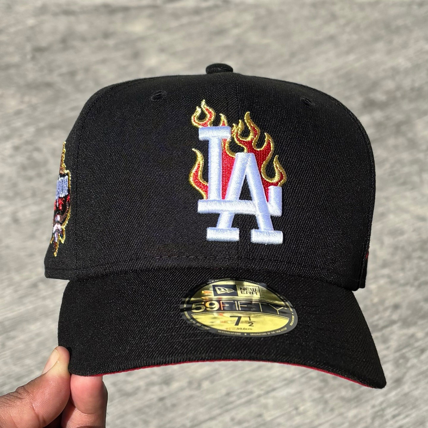 NEW ERA LOS ANGELES DODGERS FIRE EMBROIDERED CASUAL BASEBALL CAP-Maverick