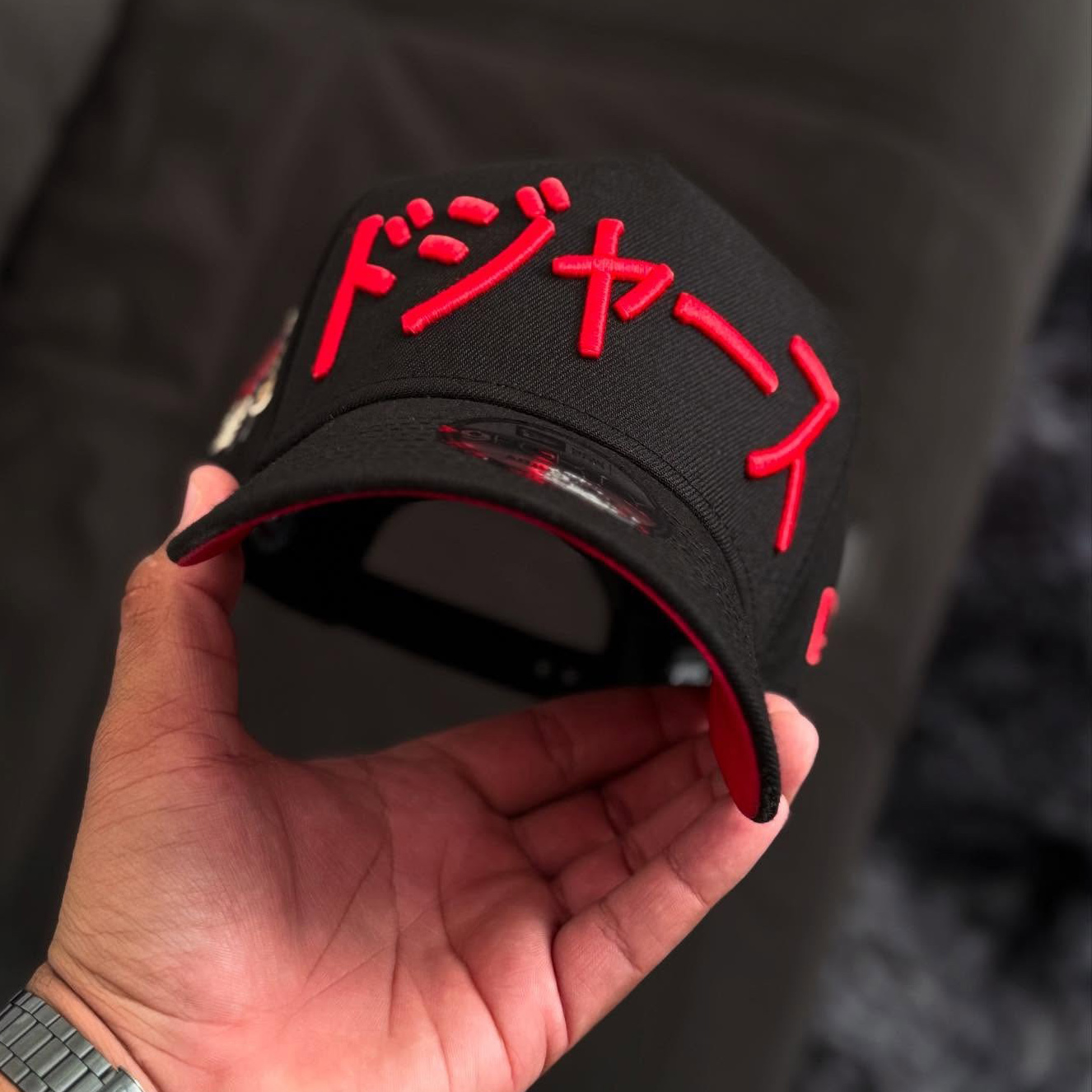 NEW ERA BLACK LOS ANGELES DODGERS KANJI SHOHEI OHTANI EMBROIDERED CASUAL BASEBALL CAP-Maverick