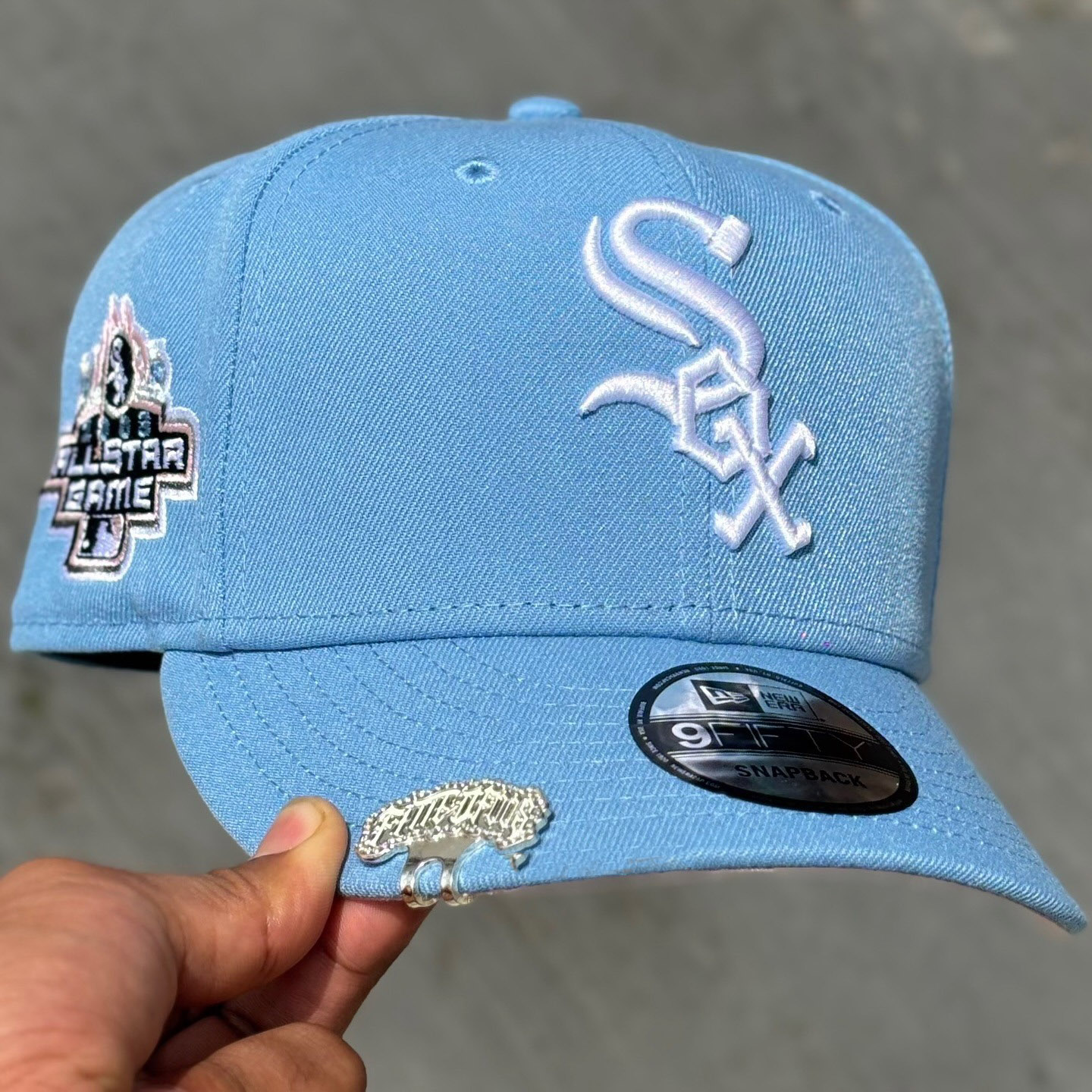 NEW ERA CHICAGO WHITE SOX ALL STAR GAME 2003 SKY BLUE EMBROIDERED CASUAL BASEBALL CAP-Maverick