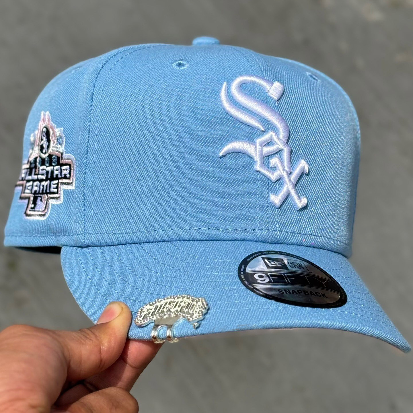 NEW ERA CHICAGO WHITE SOX ALL STAR GAME 2003 SKY BLUE EMBROIDERED CASUAL BASEBALL CAP-Maverick