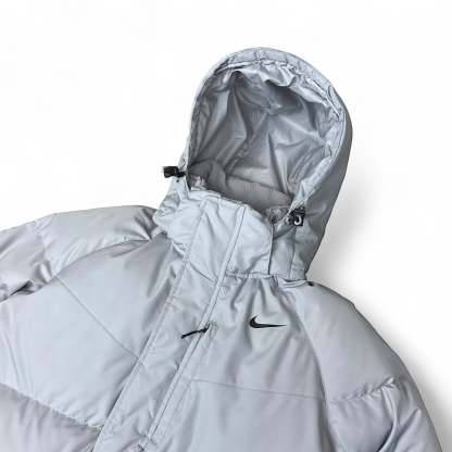 Vintage Y2K Down Pufferjacke Grau-Maverick